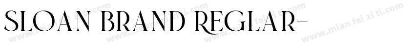 Sloan Brand Reglar字体转换